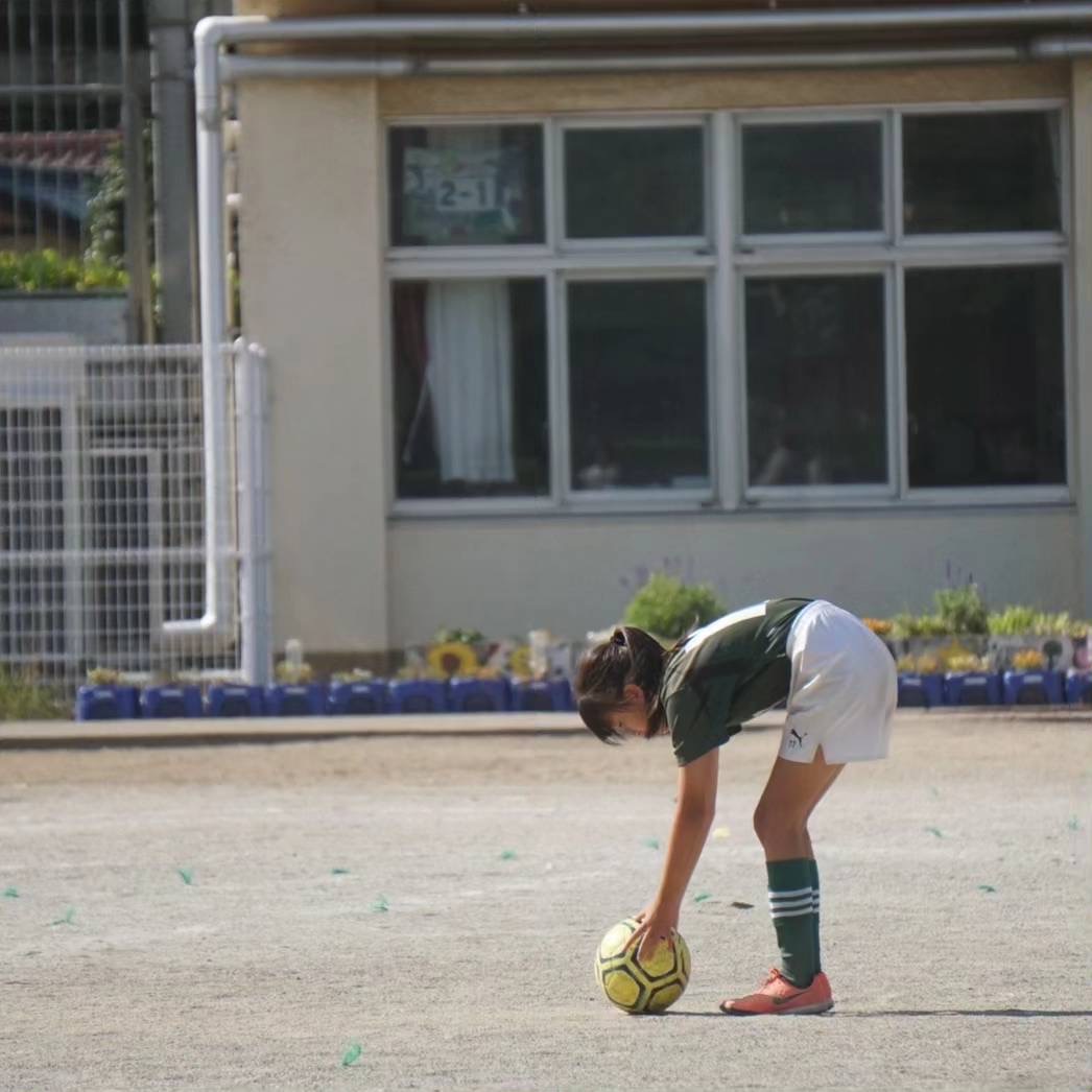 夏、サッカー、娘