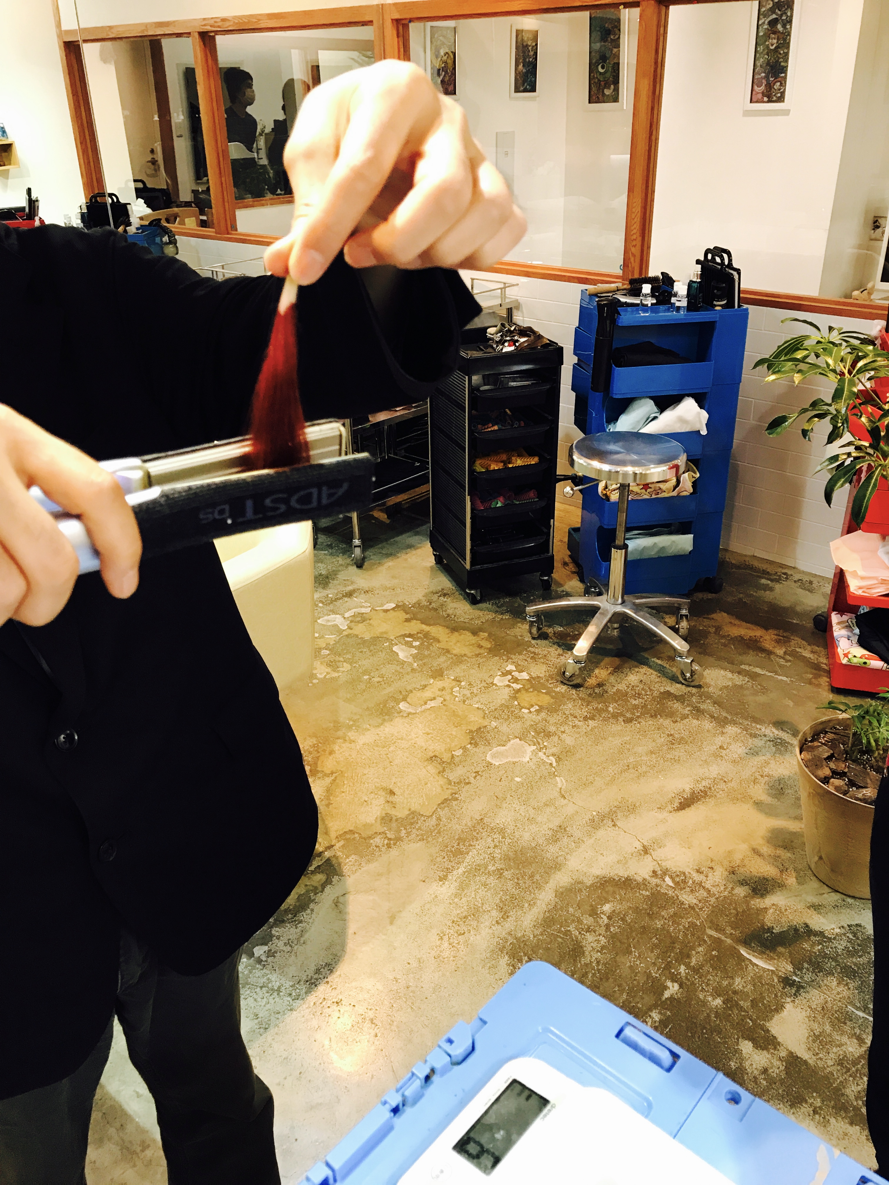 カラーの退色とアイロンによる退色